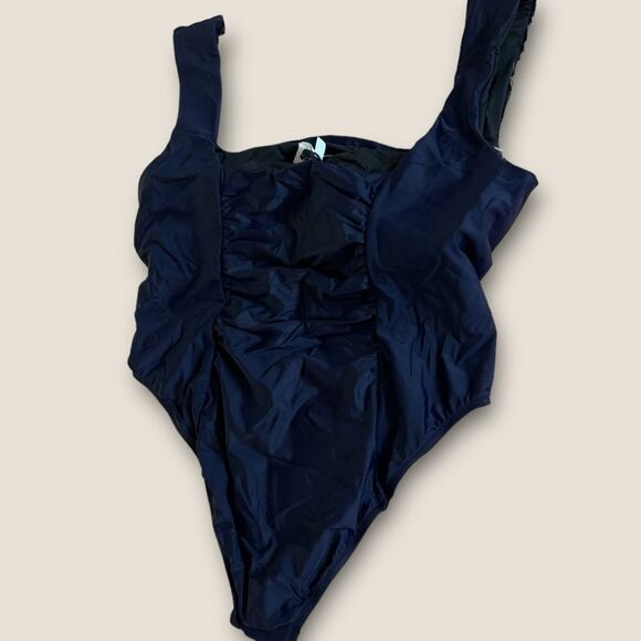 Navy blue one piece bathing suit size 22’ NWT - Picture 3 of 5